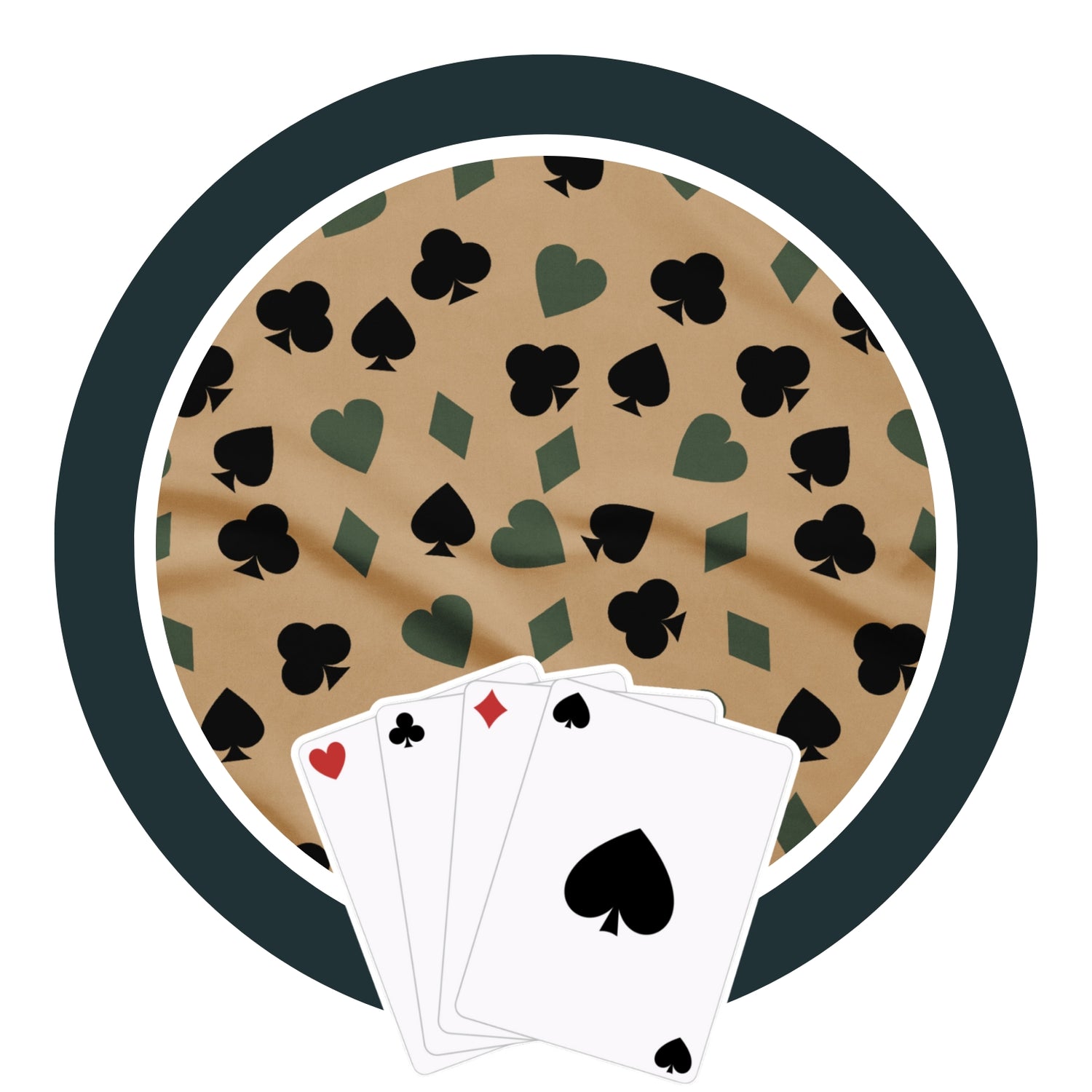 Poker Playing Card Suits CAMO