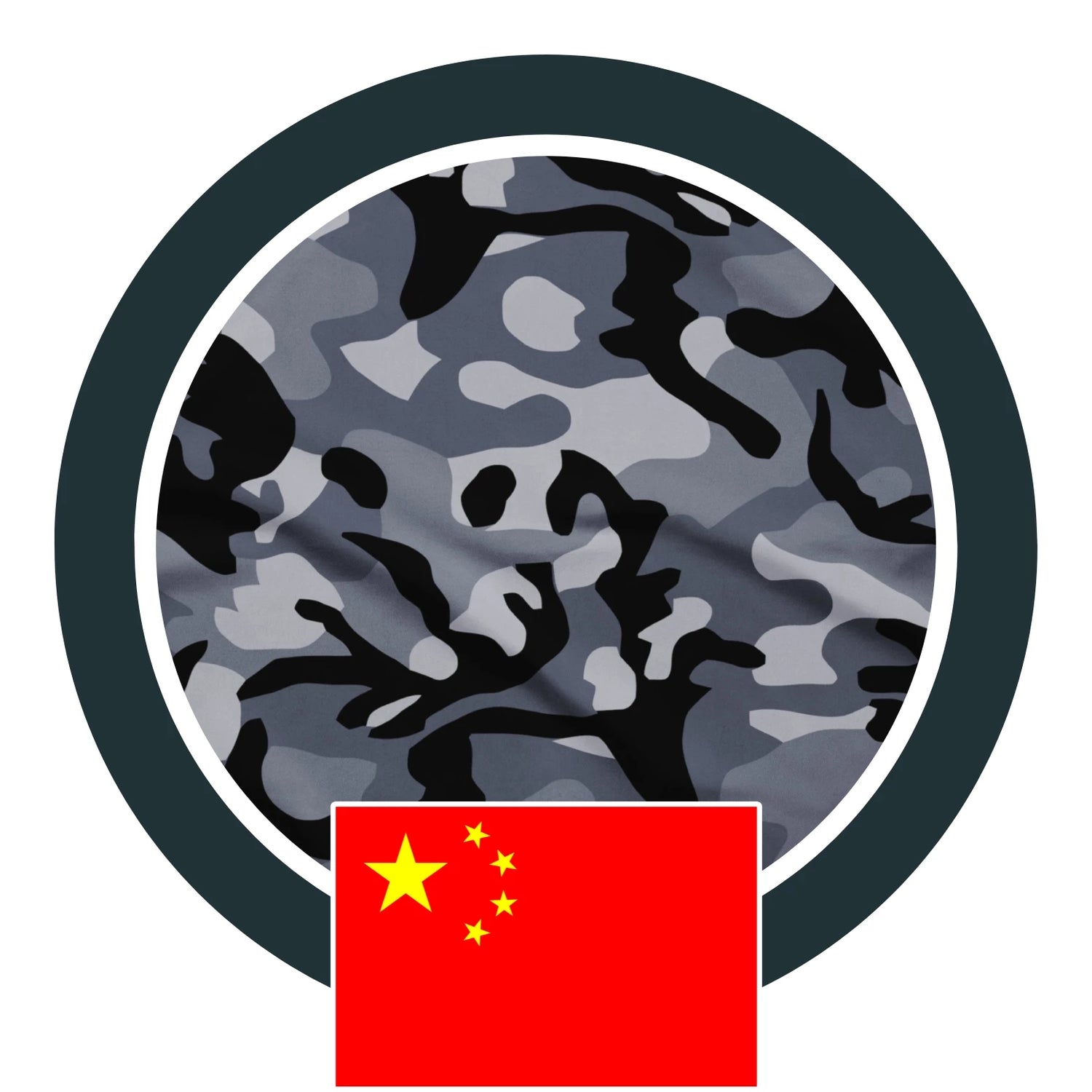 Why does the Chinese Army use a blue camouflage pattern that might