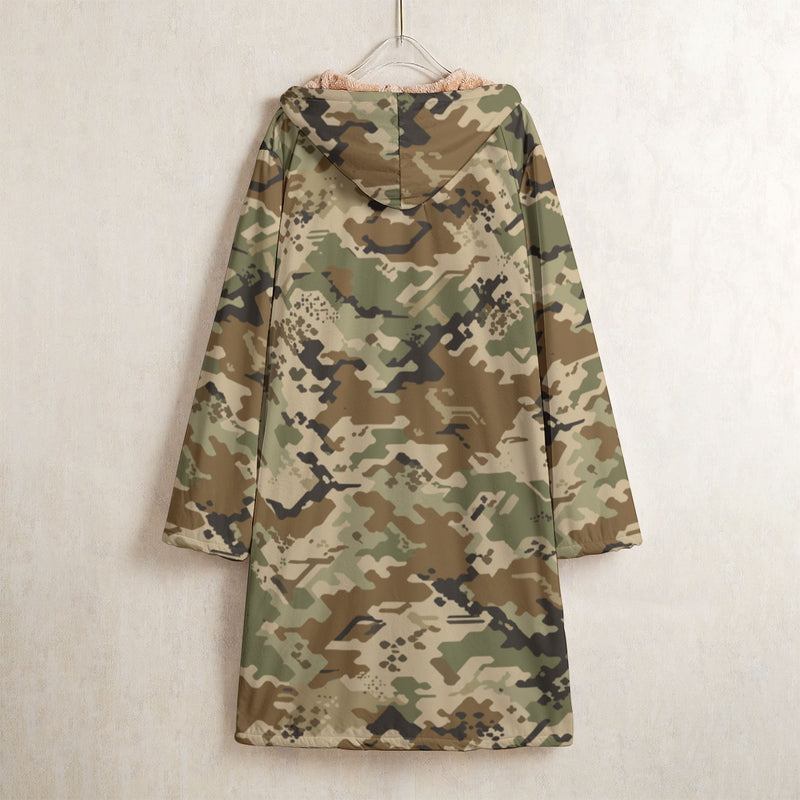 Ghostline Multi-Terrain CAMO Men's Horn Button Long Fleece Coat
