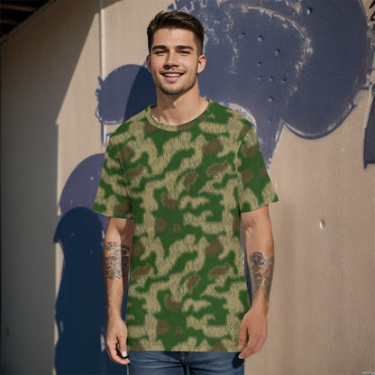 German WW2 Sumpfmuster Marsh CAMO Men's 100% Cotton T-Shirt