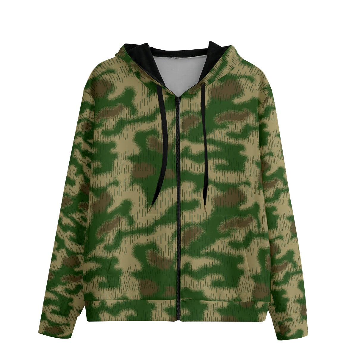 German WW2 Sumpfmuster Marsh CAMO Unisex 100% Cotton Zip Hoodie