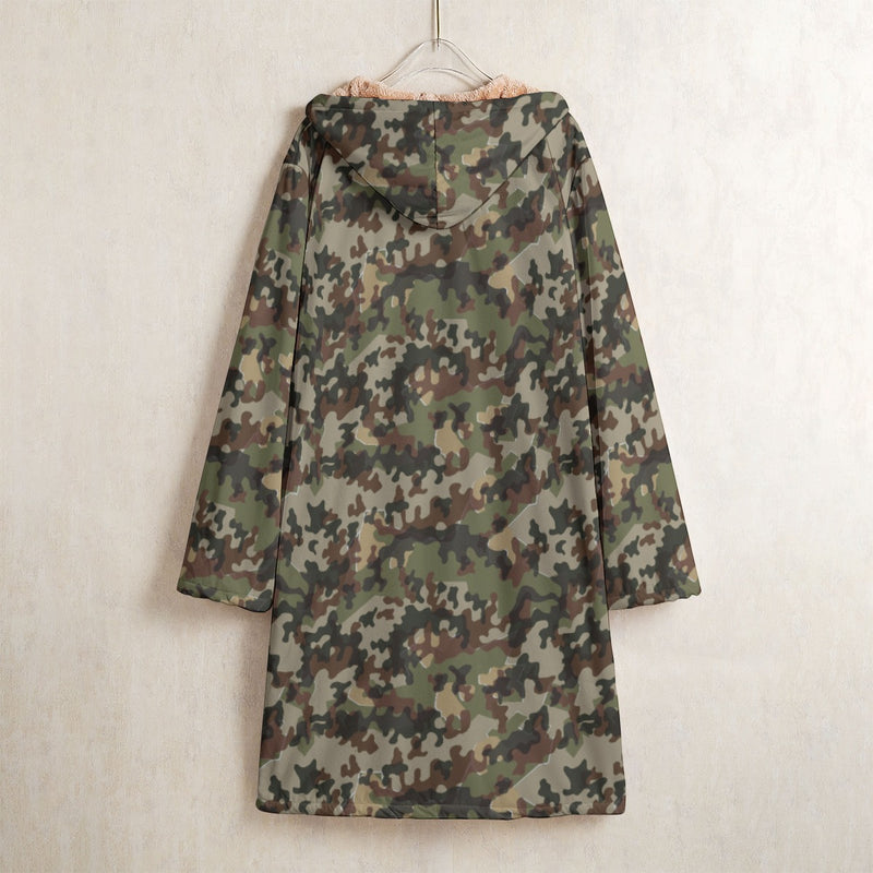 Amoeba Alpine Fleck Heritage CAMO Men's Horn Button Long Fleece Coat