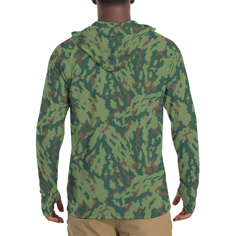 Barvikha Spring Russian CAMO Mens Sunscreen Sports Hoodie With Thumb Holes