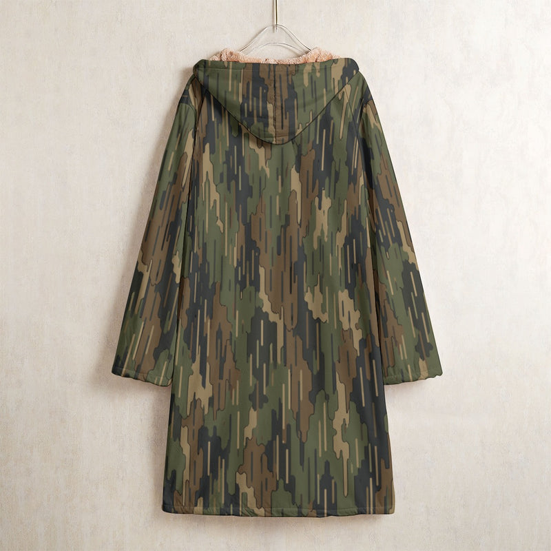 Eagle’s Dare Rainline Vanguard CAMO Men's Horn Button Long Fleece Coat