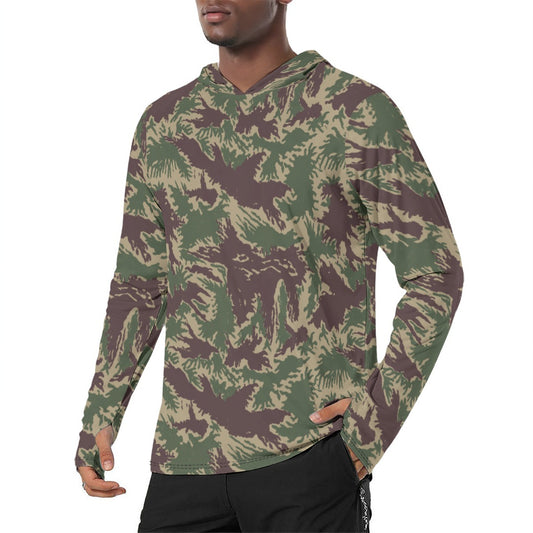 South Vietnamese Starburst CAMO Men's Sunscreen Sports Hoodie With Thumb Holes