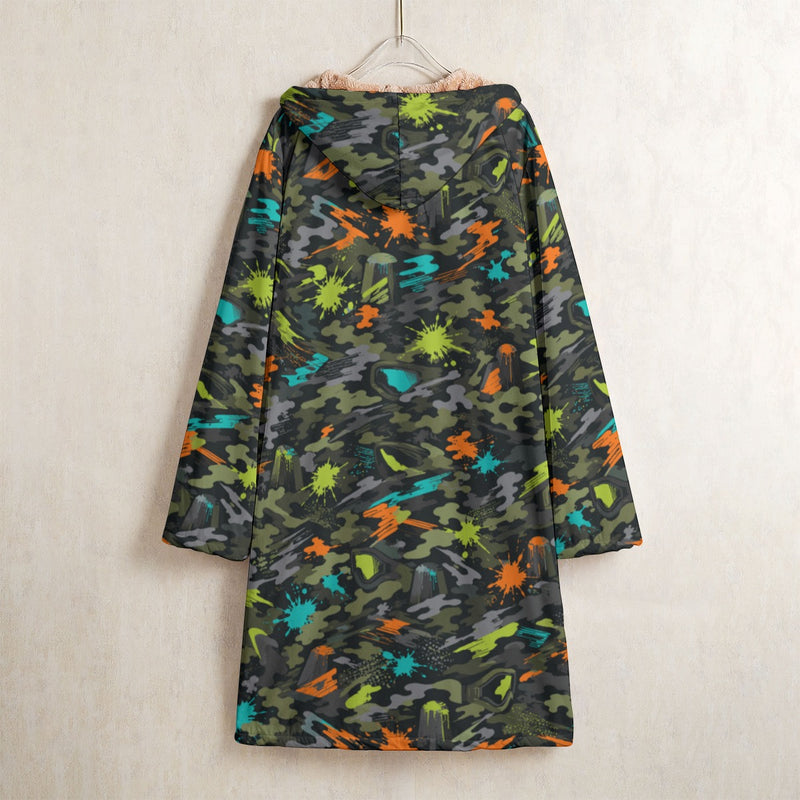 Paintball Impact Strike CAMO Men's Horn Button Long Fleece Coat