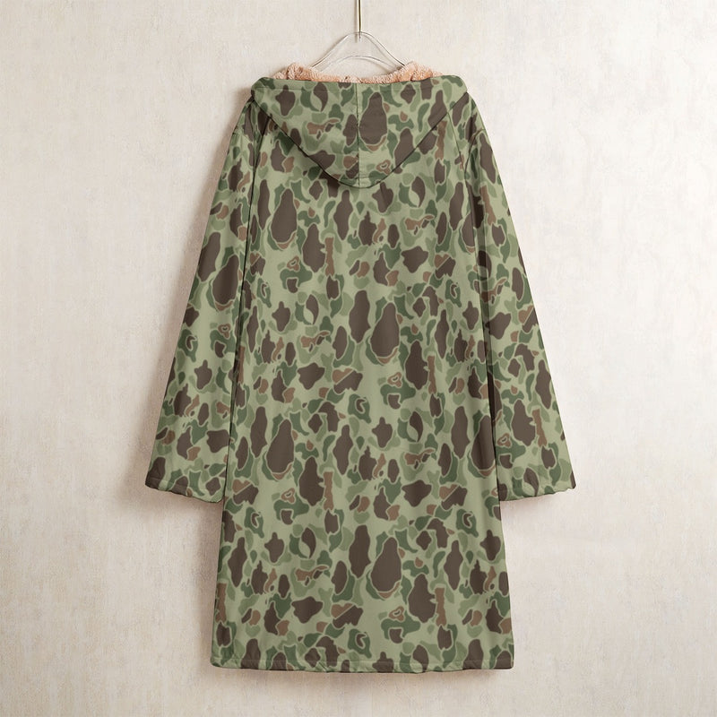 Frog Skin M1942 Jungle CAMO Men's Horn Button Long Fleece Coat