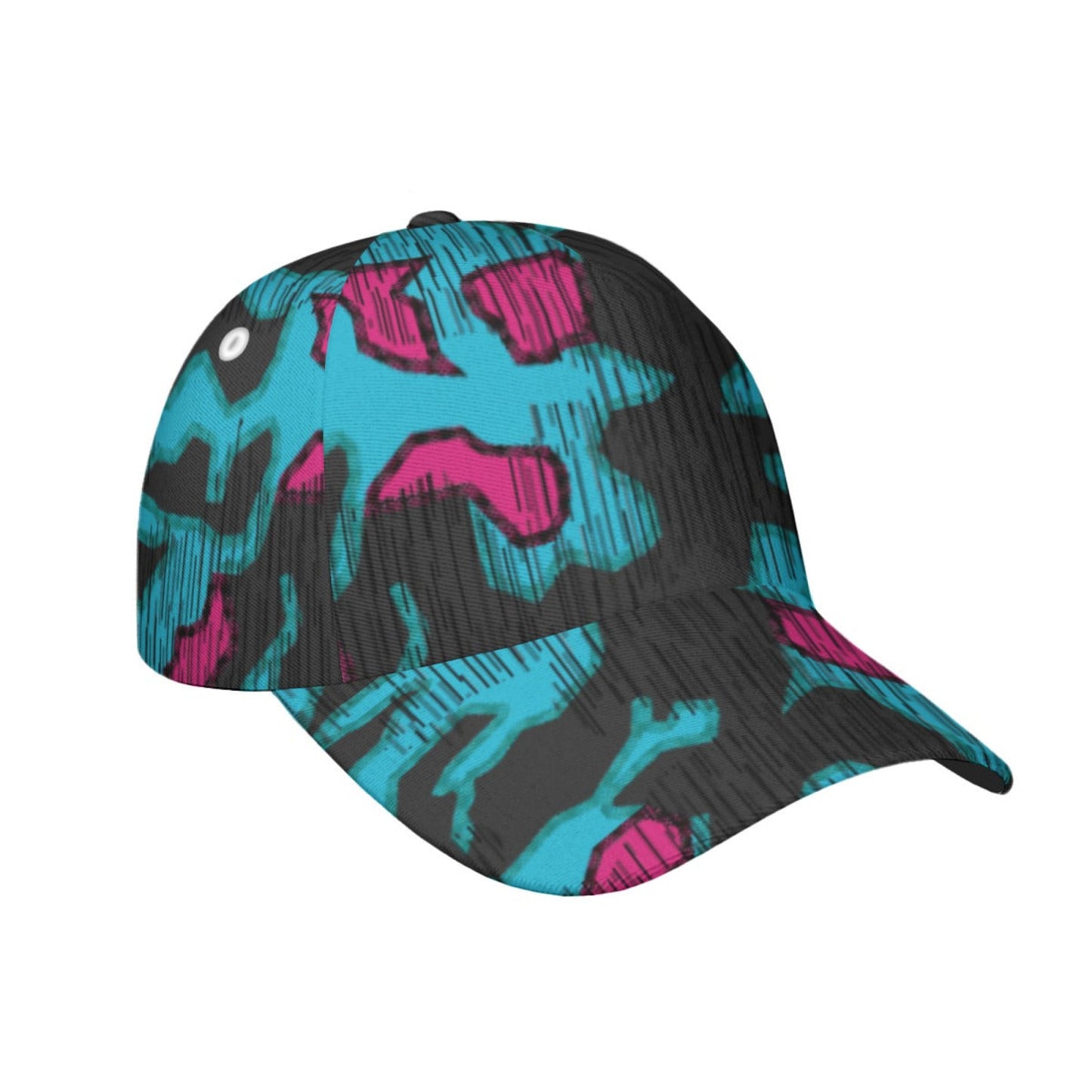 German Splittermuster Miami Urban CAMO Snapback Ball Cap - U / White