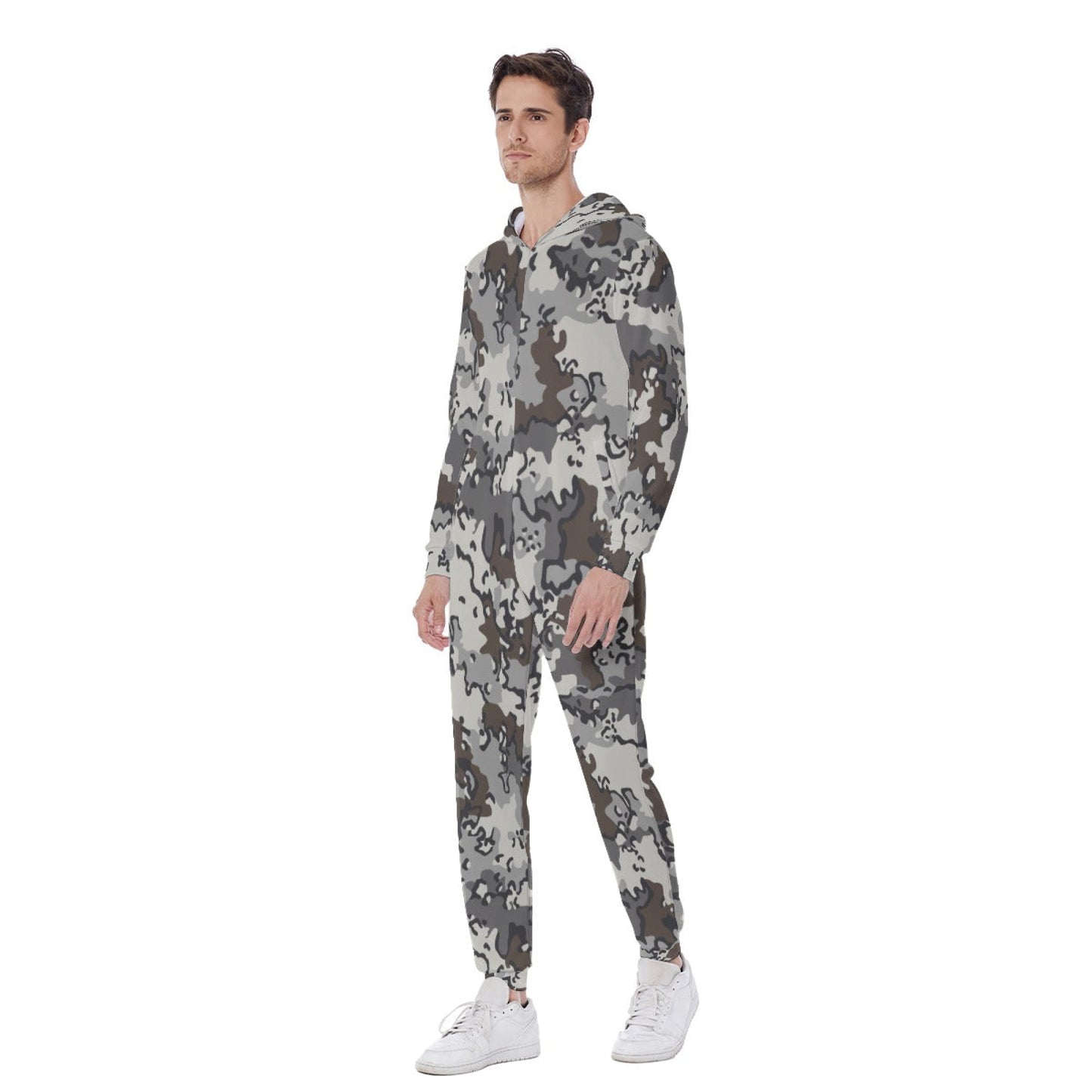 Alaska Chocolate Chip Tundra CAMO Mens Hooded Jumpsuit