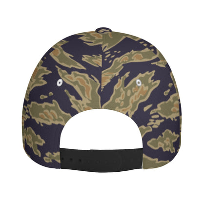 American Tiger Stripe Special Forces Advisor Gold CAMO Snapback Ball Cap - U / White
