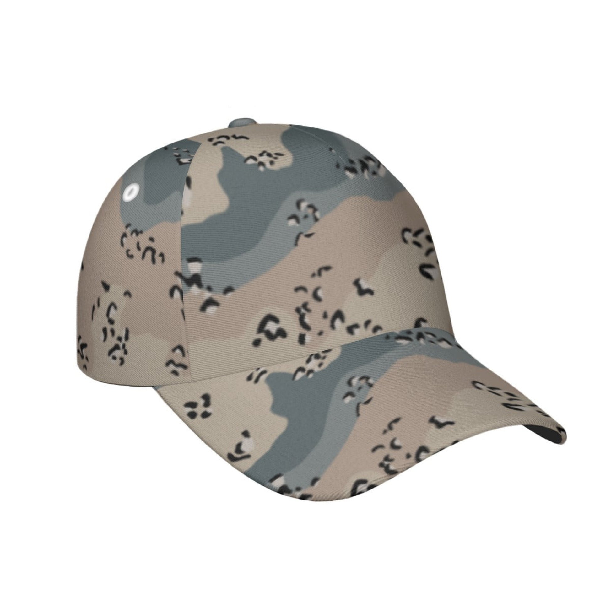 Saudi Arabian Chocolate Chip Marines Desert CAMO Snapback Ball Cap - U / White