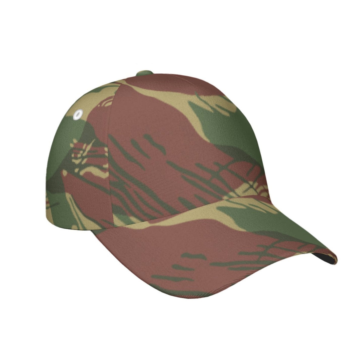 Rhodesian Brushstroke Sunburst CAMO Snapback Ball Cap - U / White