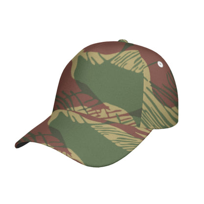 Rhodesian Brushstroke Sunburst CAMO Snapback Ball Cap - U / White