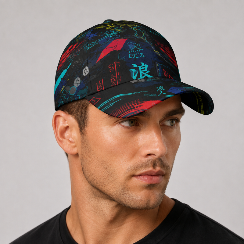 Ronin Neon Wraith Cyber CAMO Snapback Ball Cap