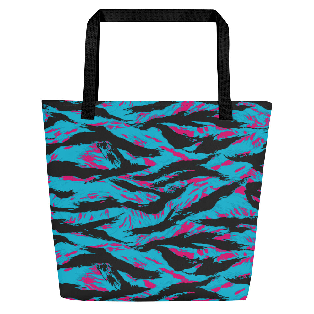 American Miami Vice Tiger Stripe CAMO Large Tote Bag