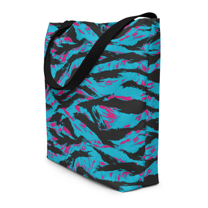 American Miami Vice Tiger Stripe CAMO Large Tote Bag
