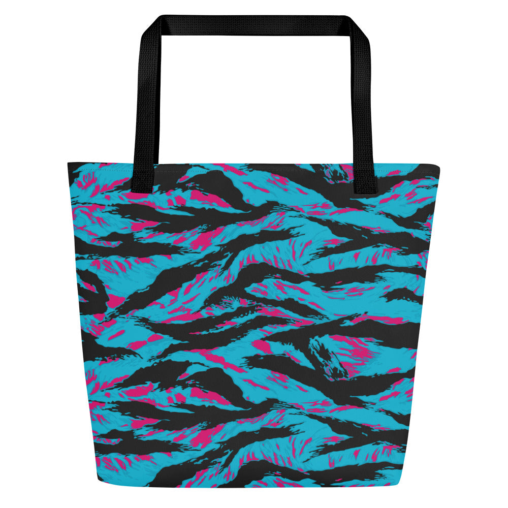 American Miami Vice Tiger Stripe CAMO Large Tote Bag