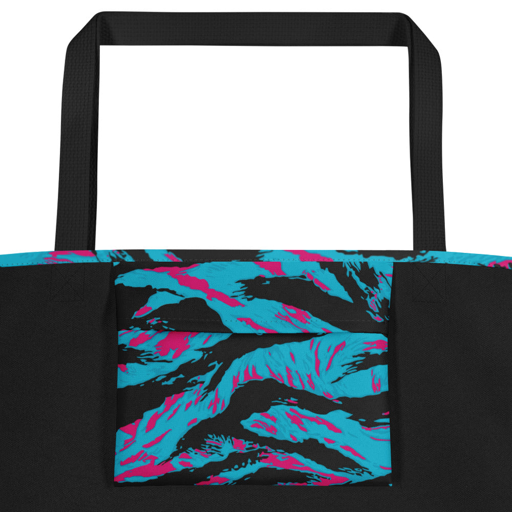 American Miami Vice Tiger Stripe CAMO Large Tote Bag
