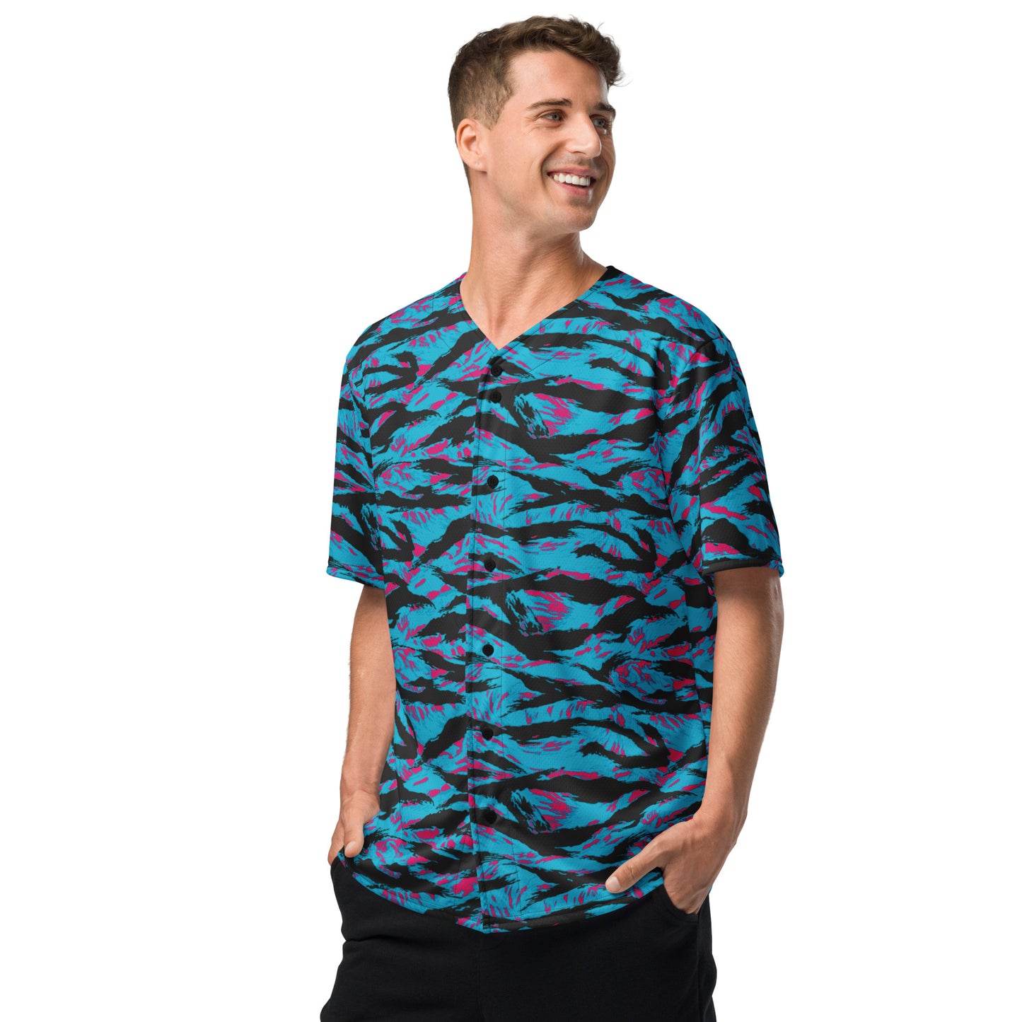 American Miami Vice Tiger Stripe CAMO Unisex Baseball Jersey