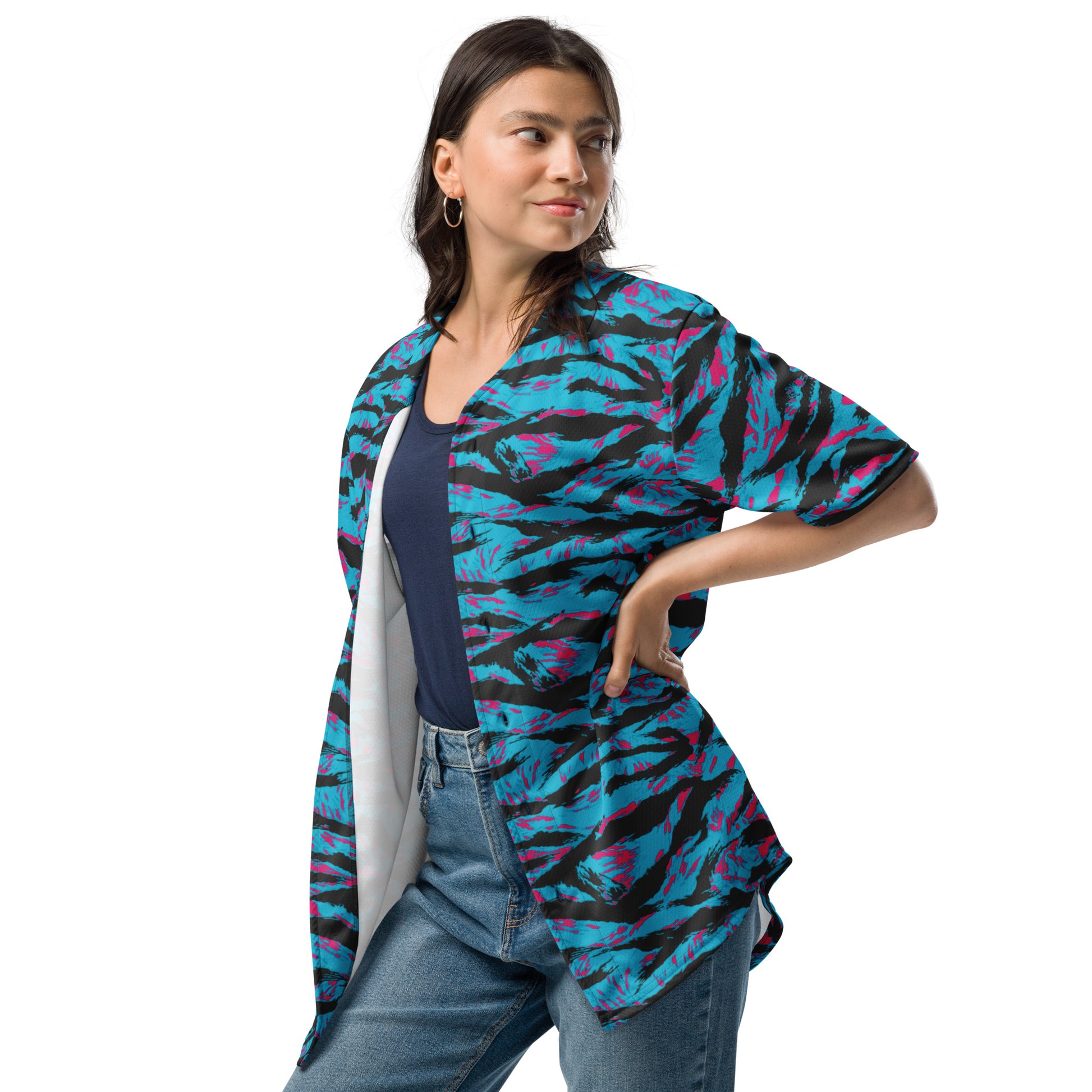 American Miami Vice Tiger Stripe CAMO Unisex Baseball Jersey