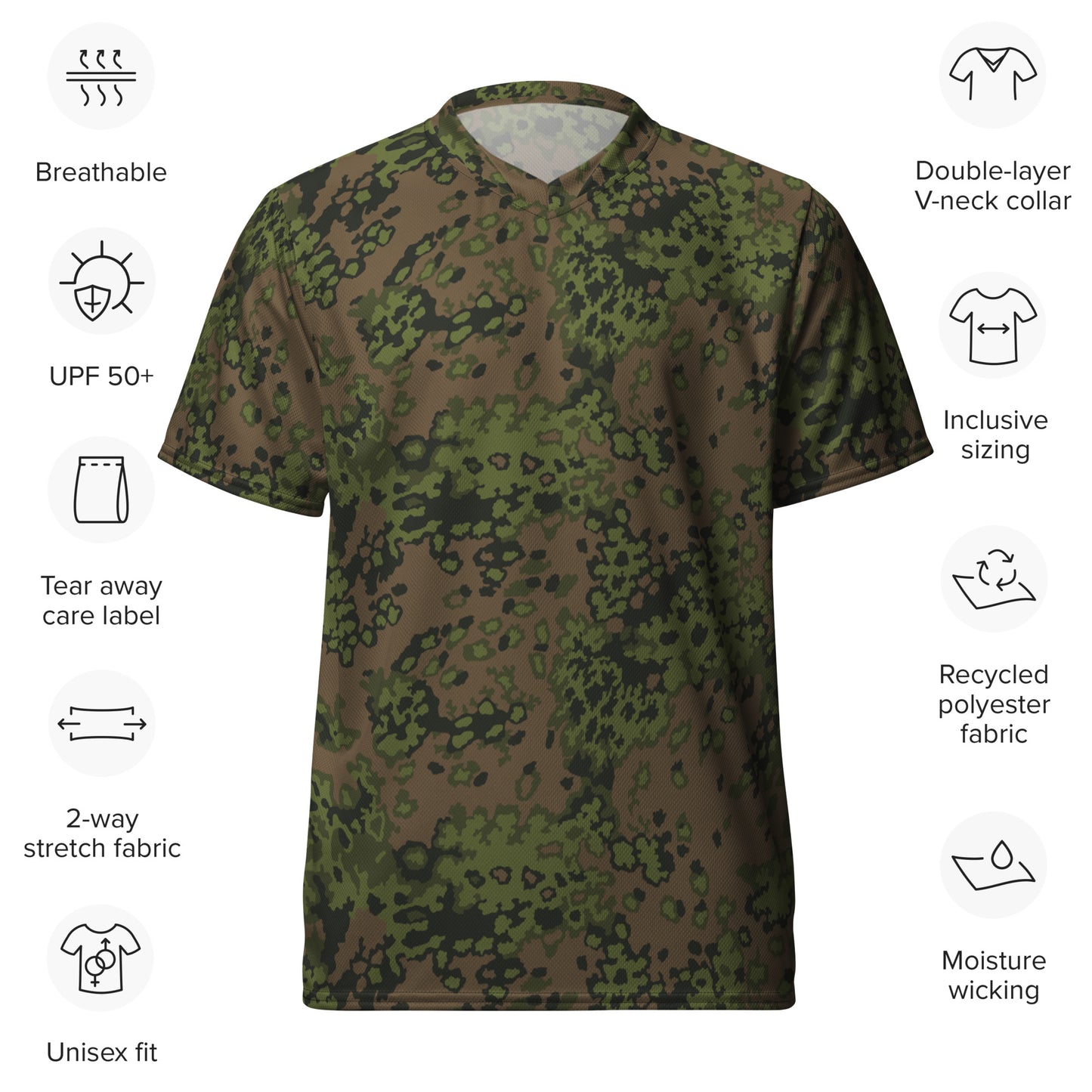 German WW2 Eichenlaubmuster Oakleaf Summer CAMO unisex sports jersey