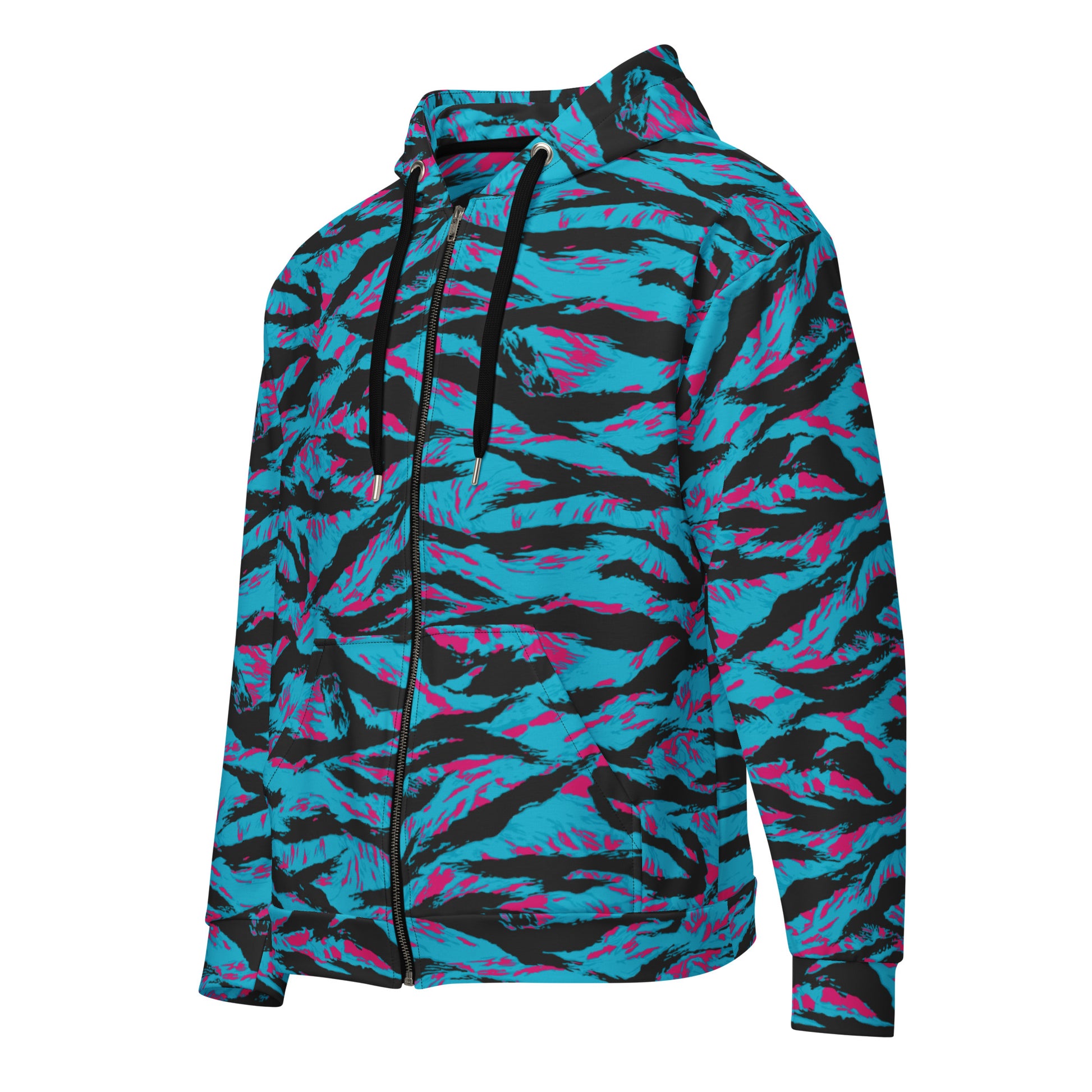 American Miami Vice Tiger Stripe CAMO Unisex Zip Hoodie