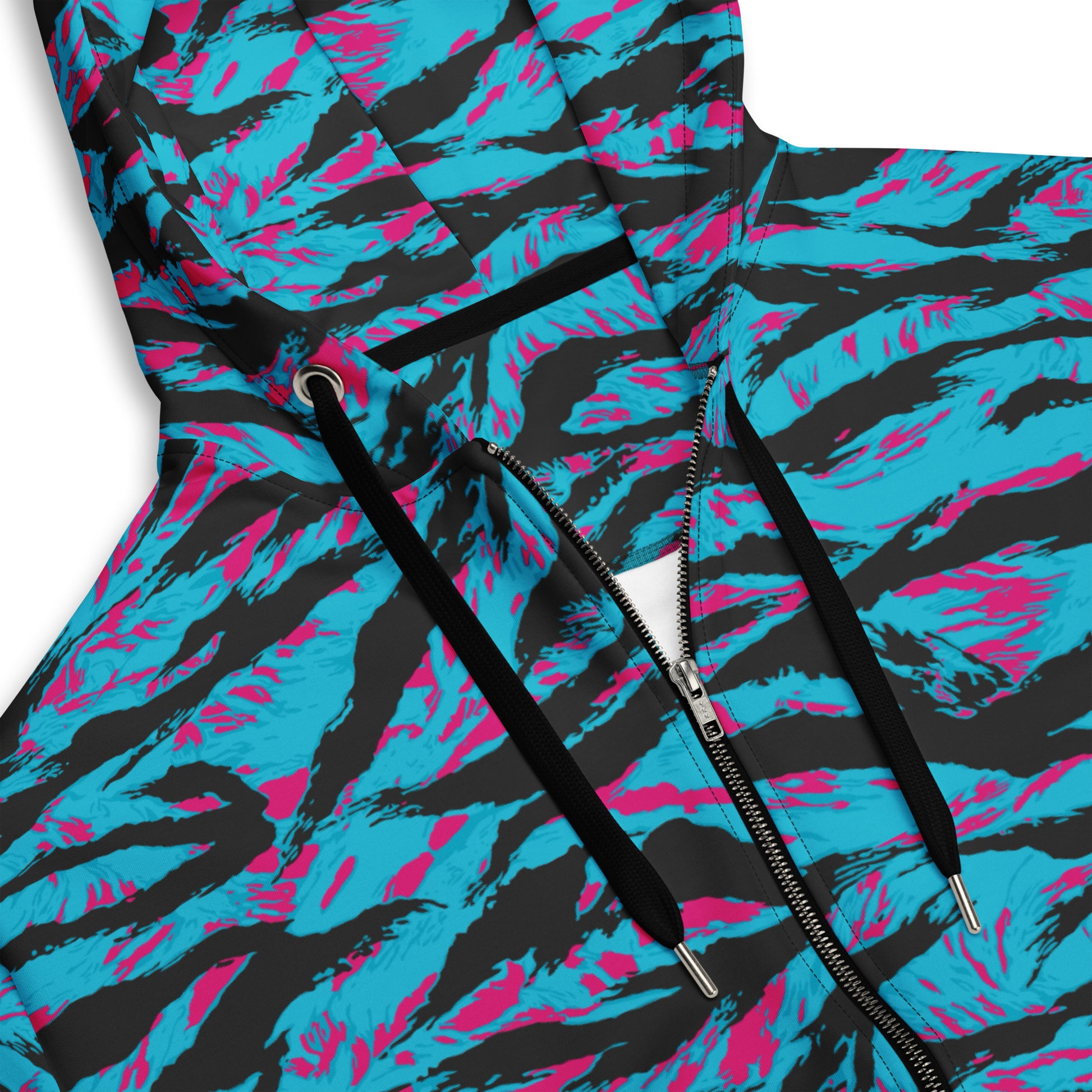 American Miami Vice Tiger Stripe CAMO Unisex Zip Hoodie