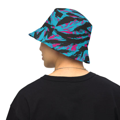 American Miami Vice Tiger Stripe CAMO Reversible Bucket Hat