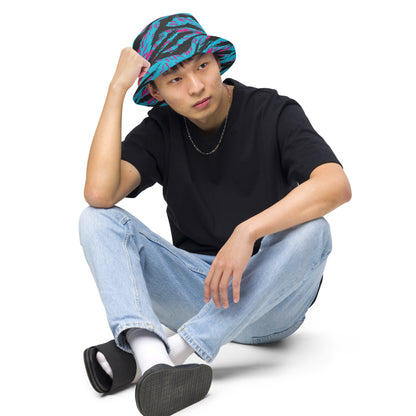 American Miami Vice Tiger Stripe CAMO Reversible Bucket Hat