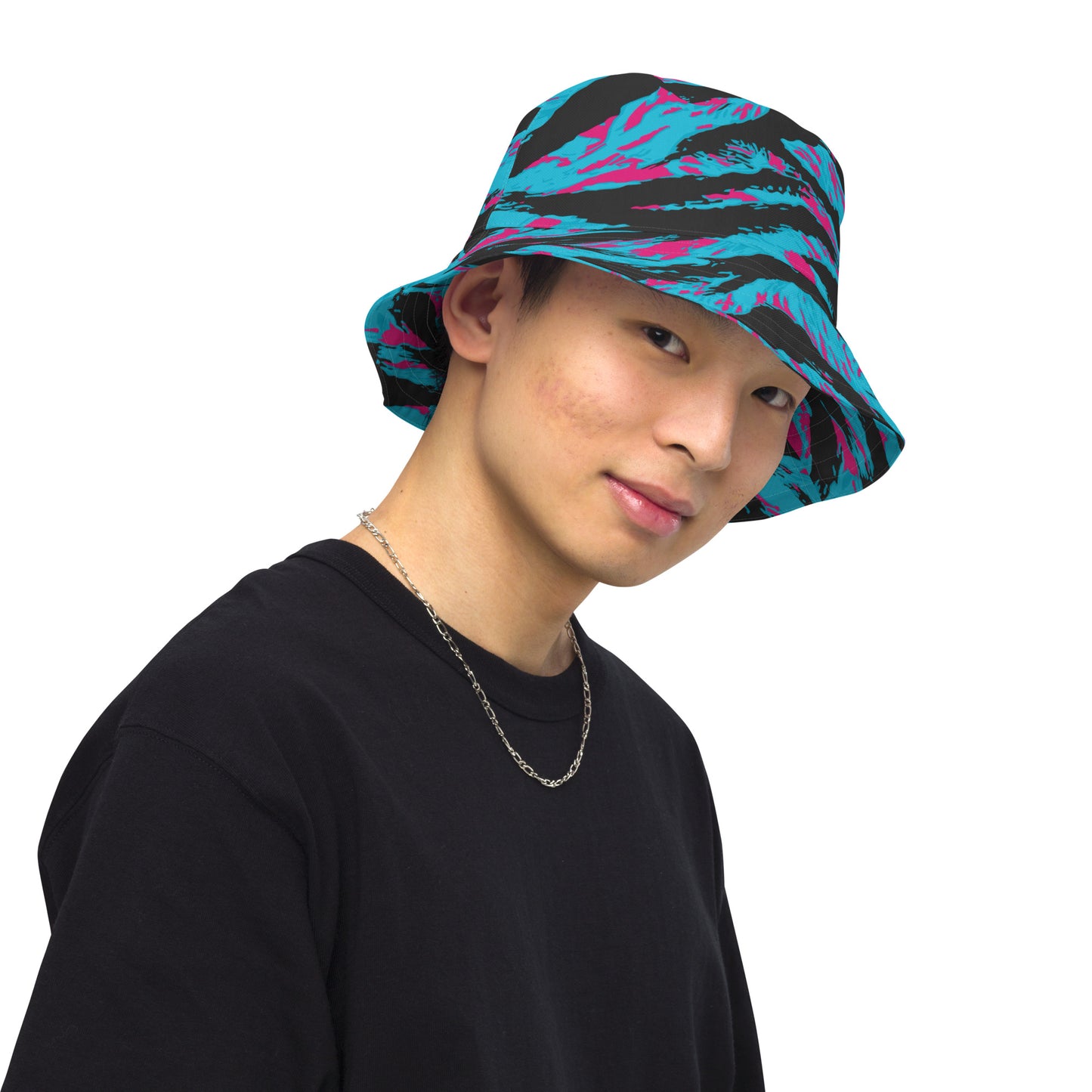 American Miami Vice Tiger Stripe CAMO Reversible Bucket Hat