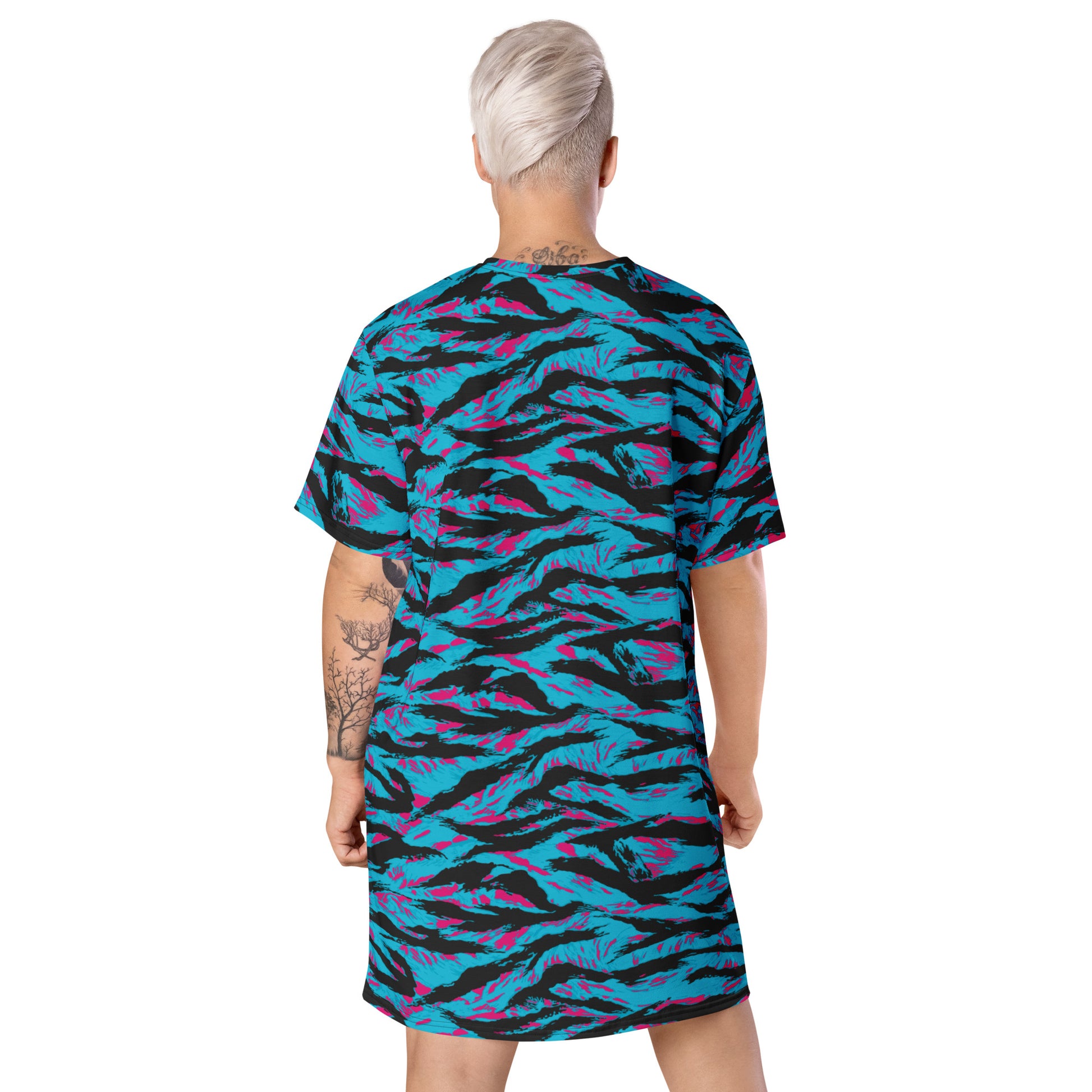 American Miami Vice Tiger Stripe CAMO Womens T-Shirt Dress