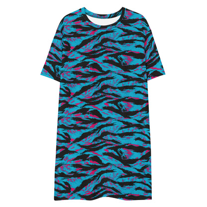 American Miami Vice Tiger Stripe CAMO Womens T-Shirt Dress