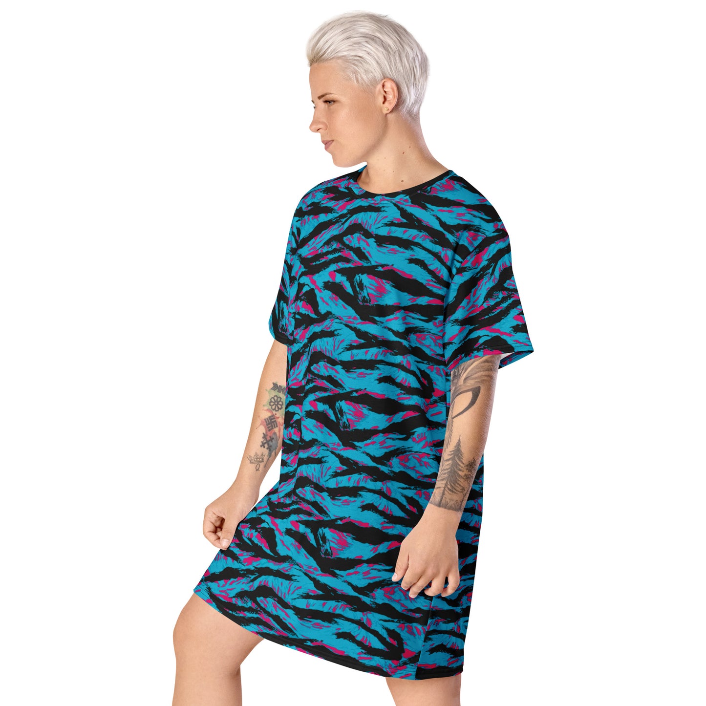 American Miami Vice Tiger Stripe CAMO Womens T-Shirt Dress