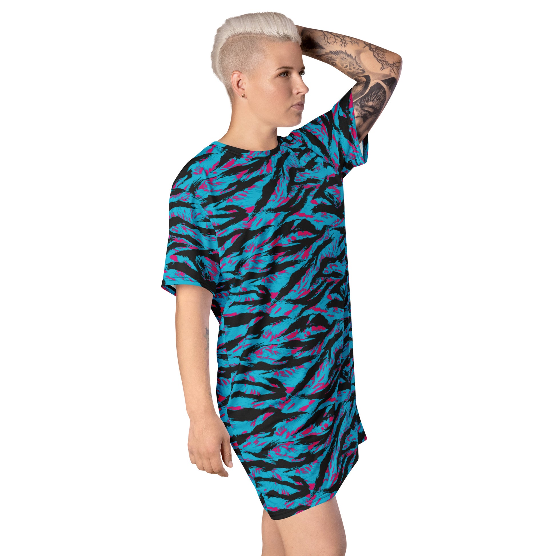 American Miami Vice Tiger Stripe CAMO Womens T-Shirt Dress