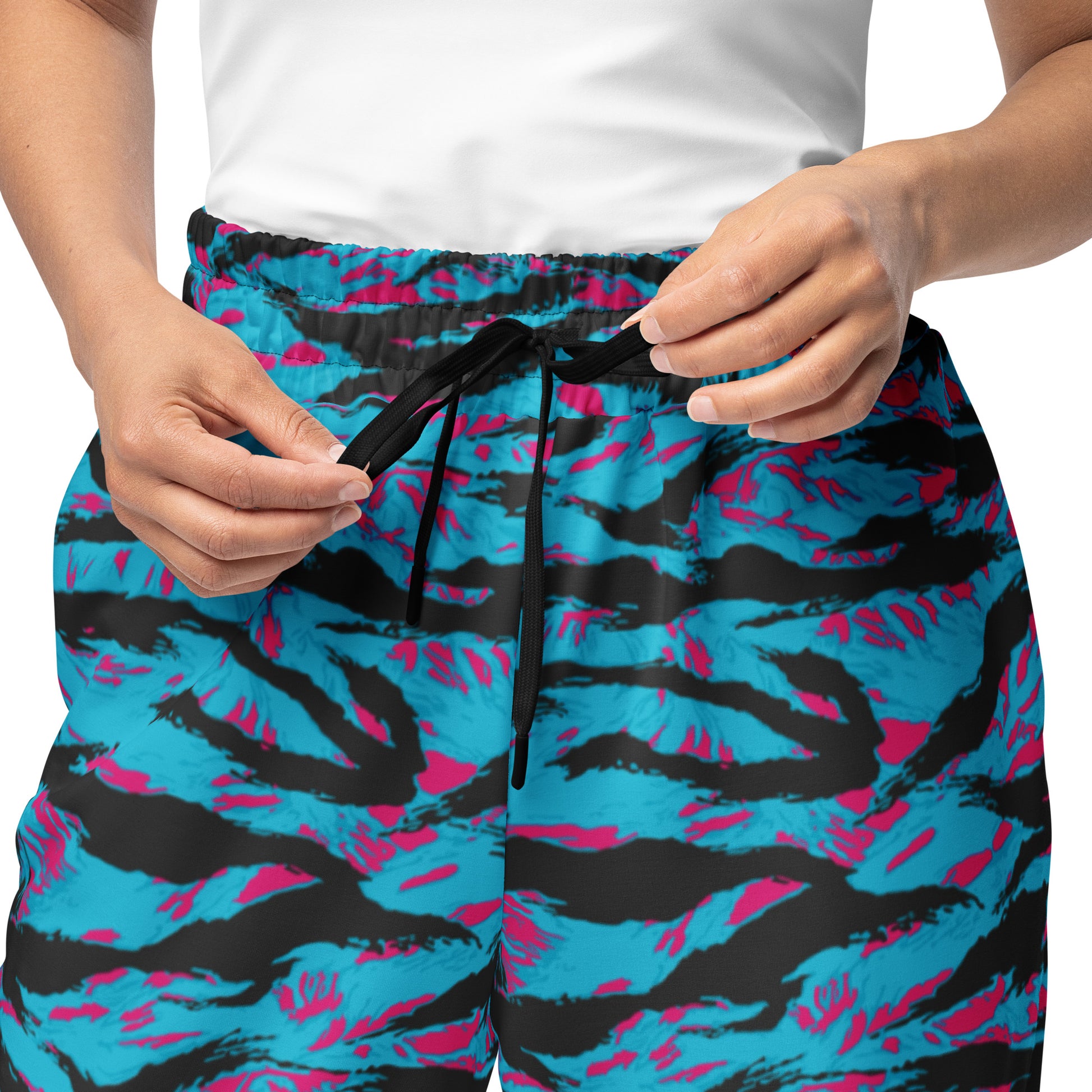 American Miami Vice Tiger Stripe CAMO Unisex Wide-Leg Joggers