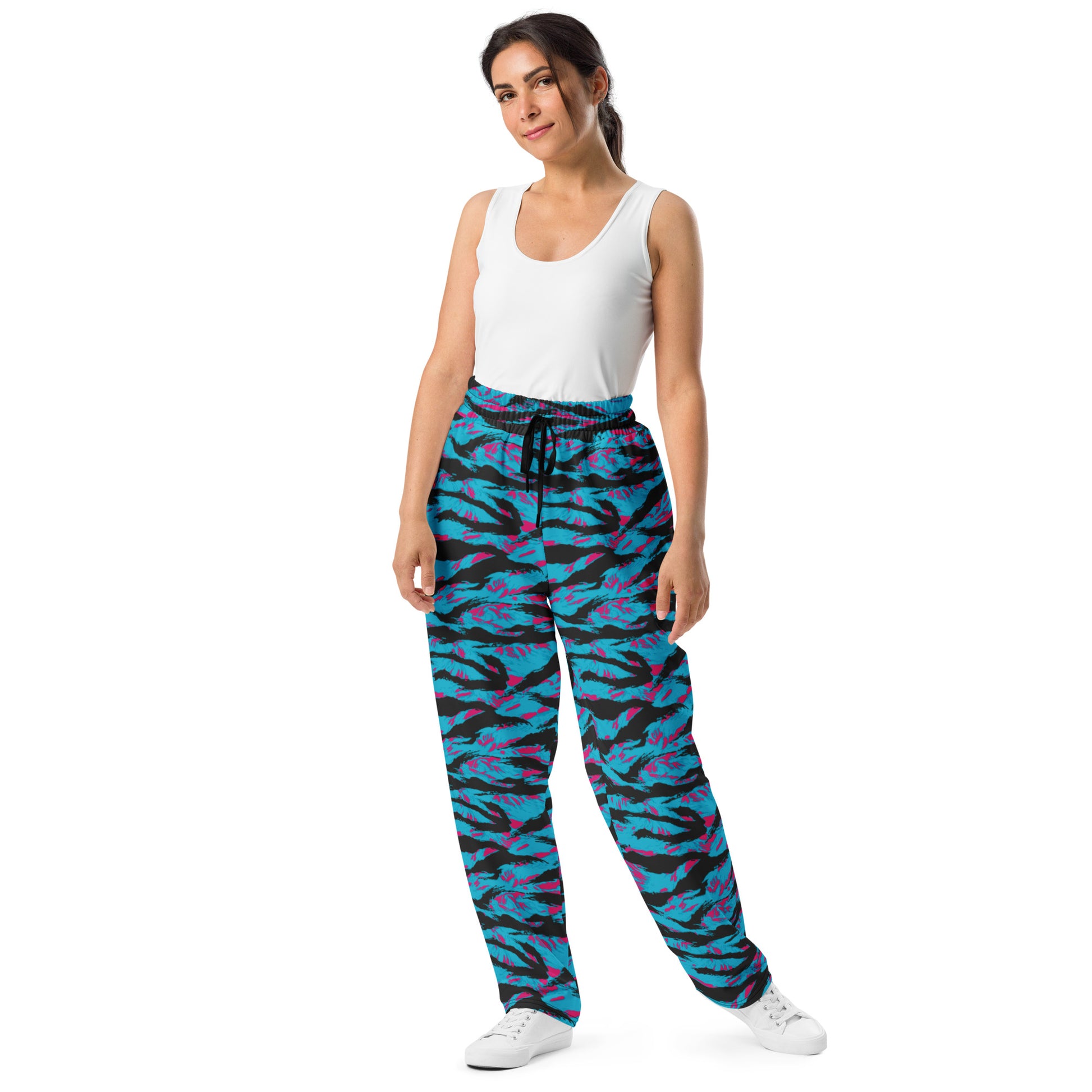 American Miami Vice Tiger Stripe CAMO Unisex Wide-Leg Joggers