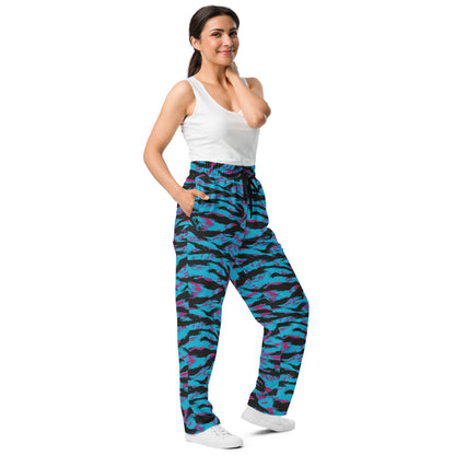 American Miami Vice Tiger Stripe CAMO Unisex Wide-Leg Joggers