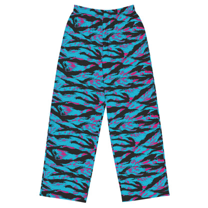 American Miami Vice Tiger Stripe CAMO Unisex Wide-Leg Leisure Pants - 2XS