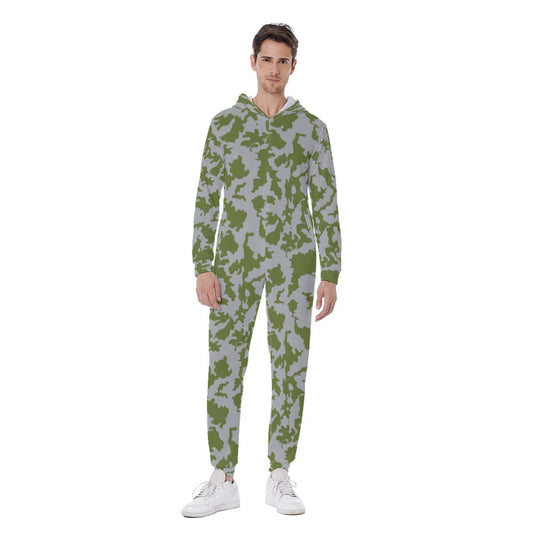 Fallout 3 Operation Anchorage Snow CAMO Mens Hooded Jumpsuit - S / White