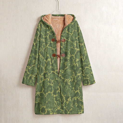A2 Pandora Jungle CAMO Men’s Horn Button Long Fleece Coat - S / White - Jacket