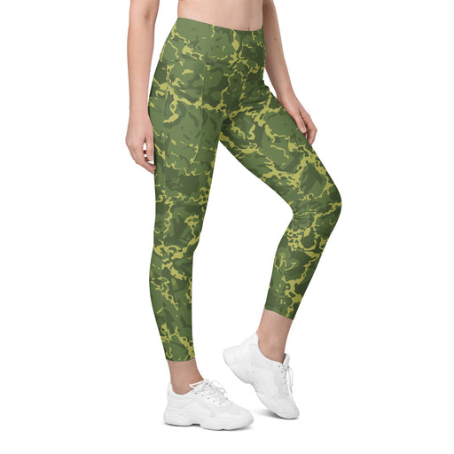 A2 Pandora Jungle CAMO Womens Leggings with Pockets - 2XS - Women