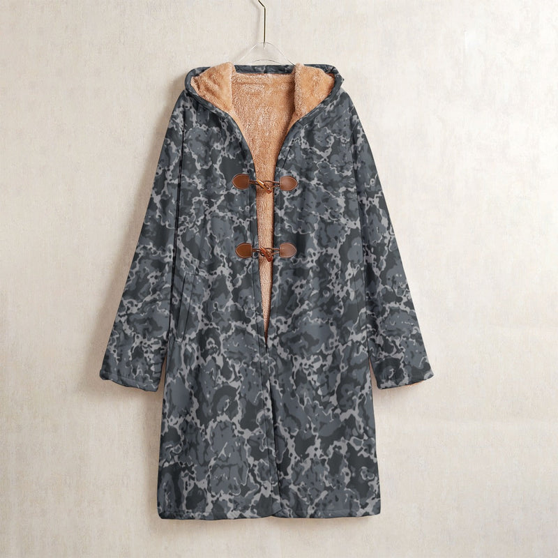 A2 Pandora Urban CAMO Men’s Horn Button Long Fleece Coat - S / White - Jacket