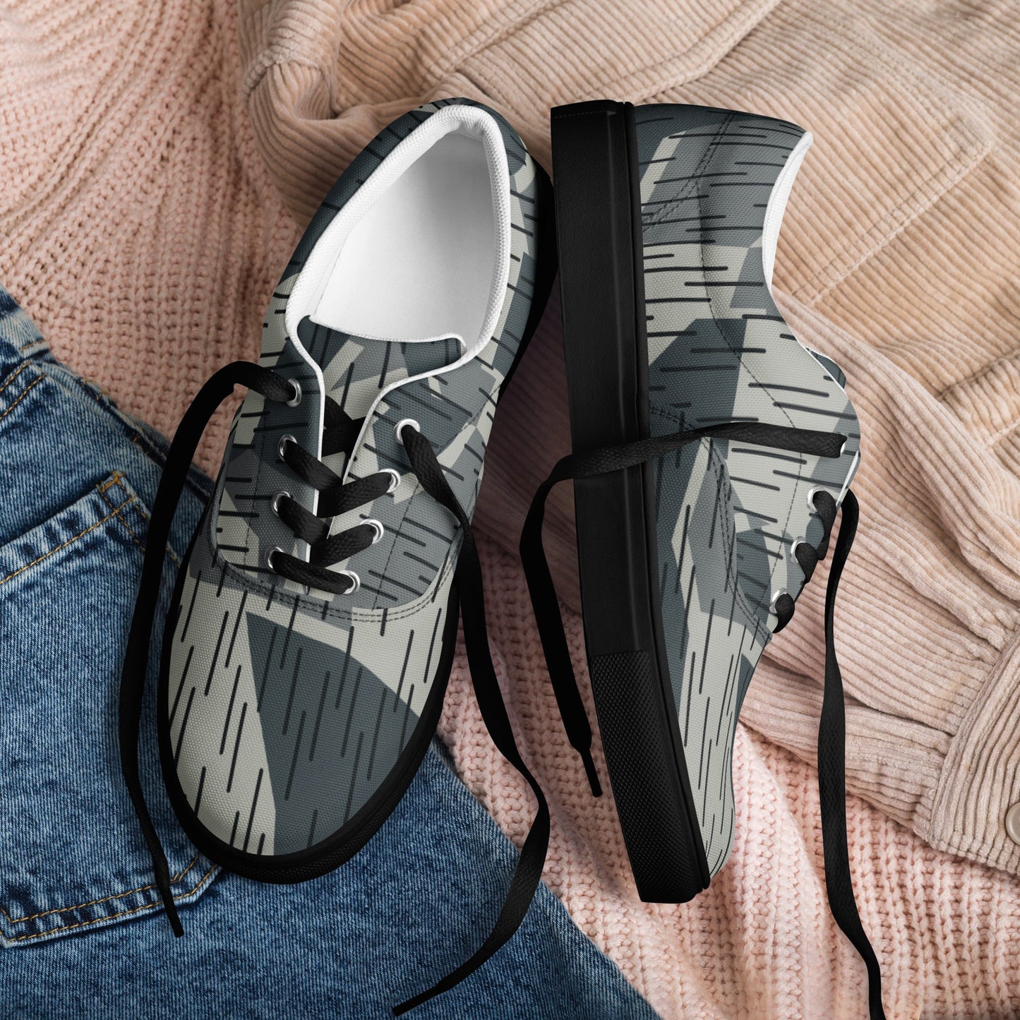 Ad Astra Moon Splittermuster Urban Movie CAMO Mens Lace-Up Canvas Shoes - Lace-up
