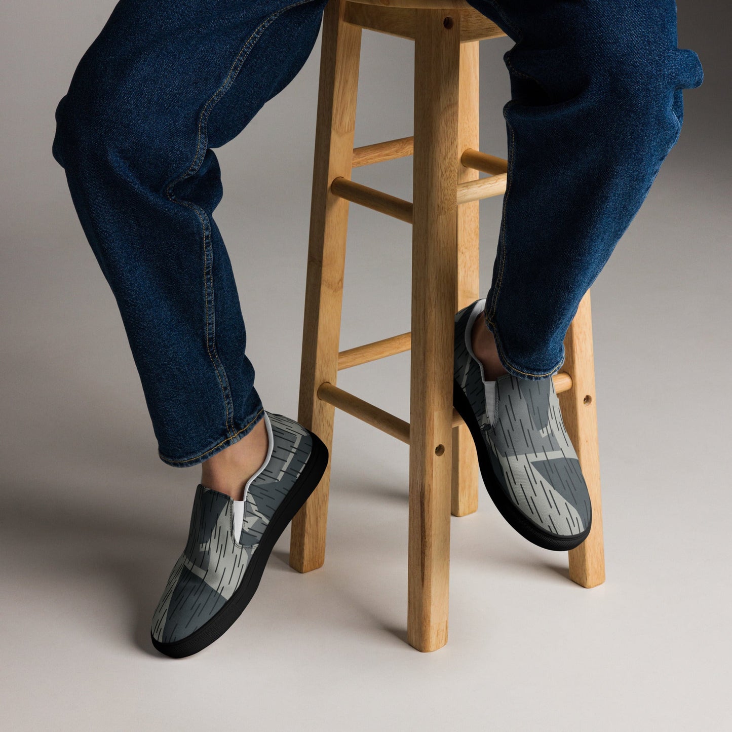 Ad Astra Moon Splittermuster Urban Movie CAMO Mens Slip-On Canvas Shoes