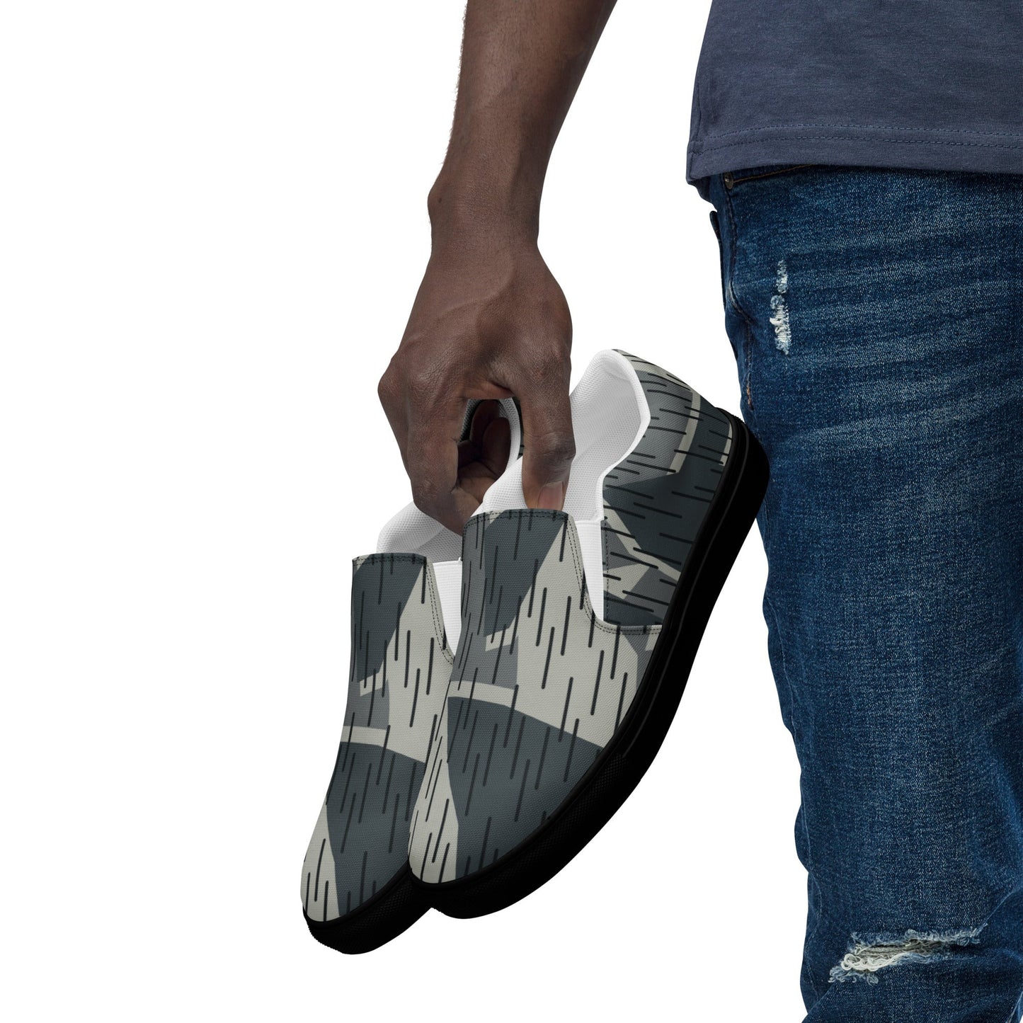 Ad Astra Moon Splittermuster Urban Movie CAMO Mens Slip-On Canvas Shoes