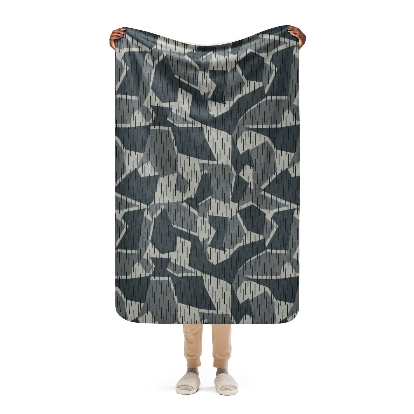 Ad Astra Moon Splittermuster Urban Movie CAMO Sherpa blanket - 37″×57″ - Blankets