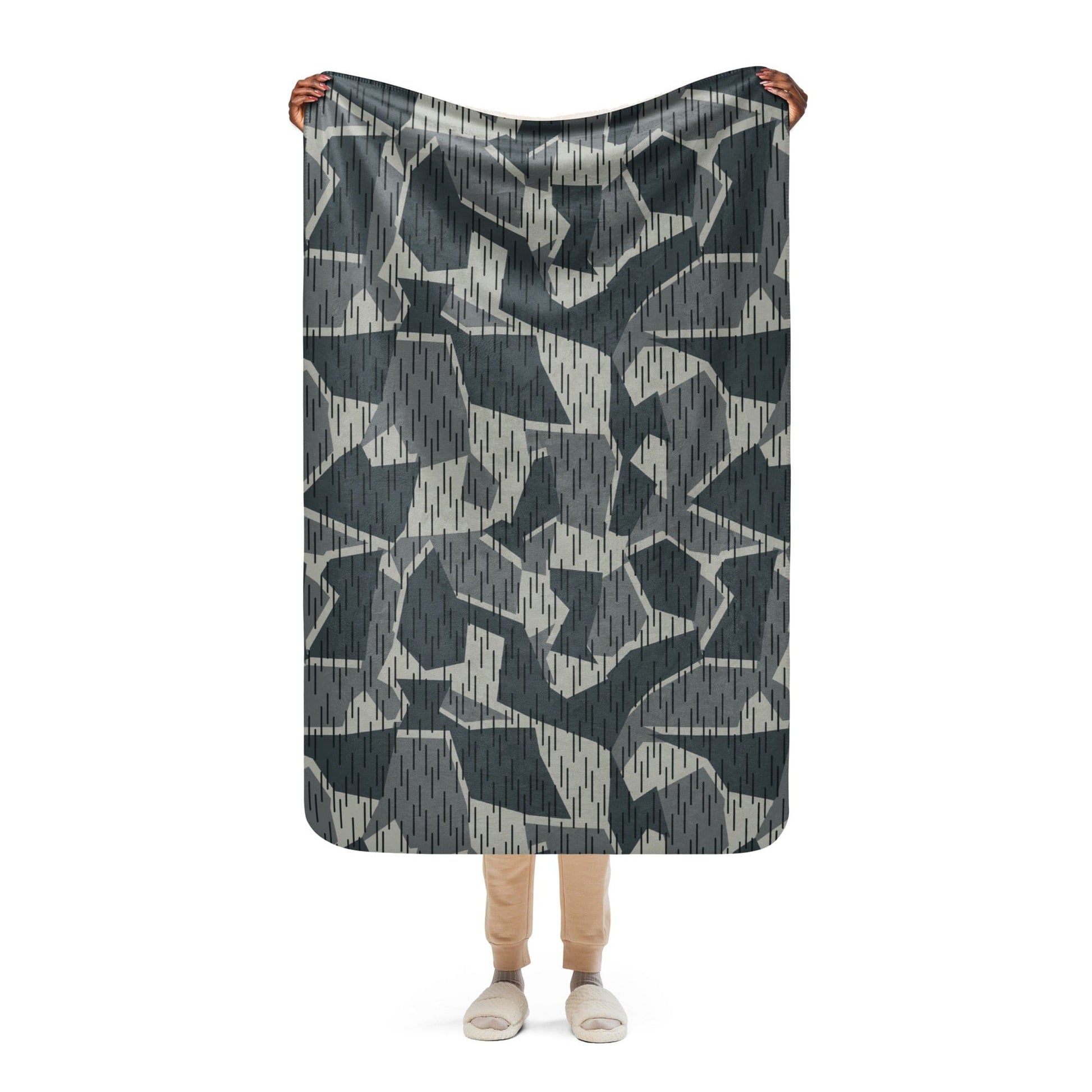 Ad Astra Moon Splittermuster Urban Movie CAMO Sherpa blanket - 37″×57″ - Blankets