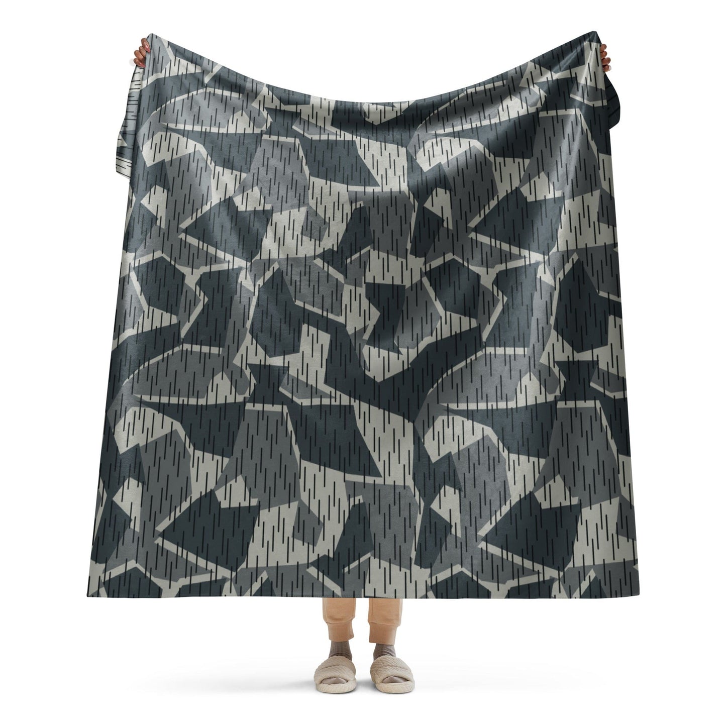 Ad Astra Moon Splittermuster Urban Movie CAMO Sherpa blanket - 60″×80″ - Blankets