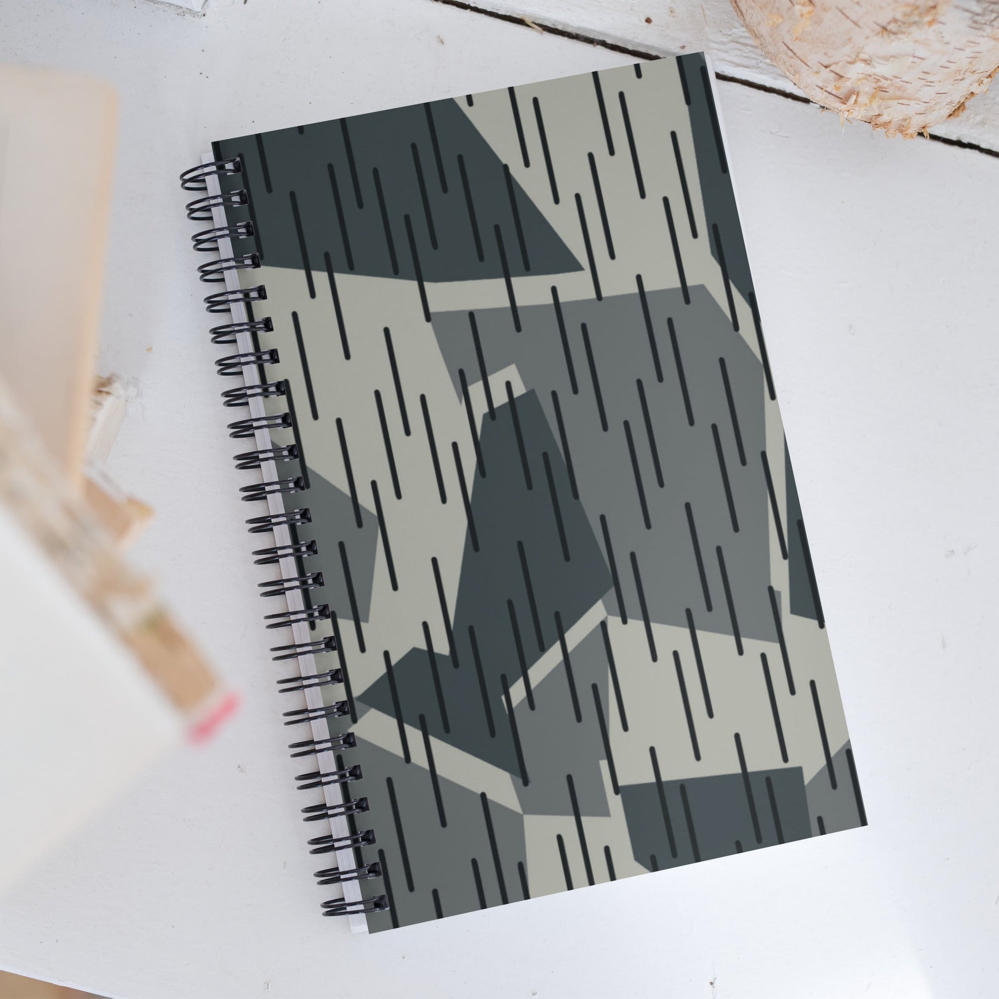 Ad Astra Moon Splittermuster Urban Movie CAMO Spiral Notebook