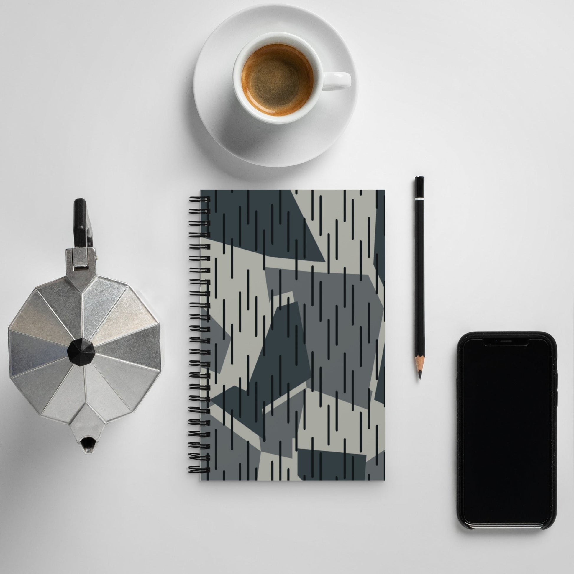 Ad Astra Moon Splittermuster Urban Movie CAMO Spiral Notebook